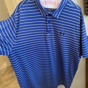Under Armour Men's Blue Striped Polo Shirt